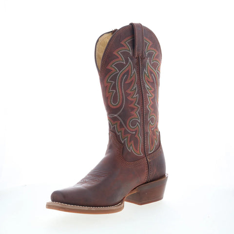 Justin Boots Cowboy Town 13" Goat Leather Mens Brown Cowboy Western Boots