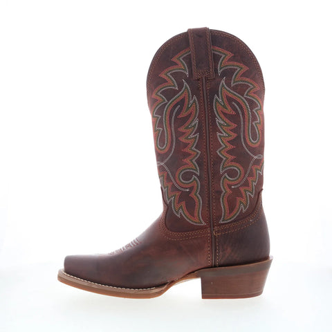 Justin Boots Cowboy Town 13" Goat Leather Mens Brown Cowboy Western Boots
