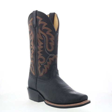 Justin Boots Cowboy Town 13" Goat Leather Mens Black Cowboy Western Boots