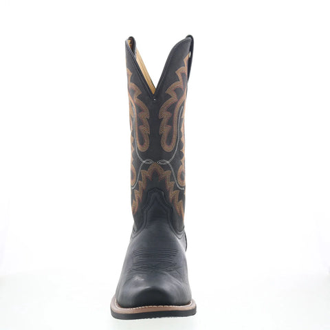 Justin Boots Cowboy Town 13" Goat Leather Mens Black Cowboy Western Boots