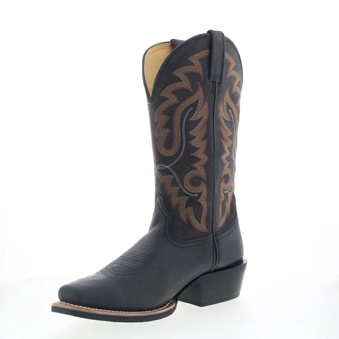 Justin Boots Cowboy Town 13" Goat Leather Mens Black Cowboy Western Boots