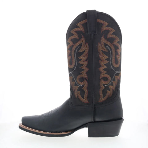 Justin Boots Cowboy Town 13" Goat Leather Mens Black Cowboy Western Boots