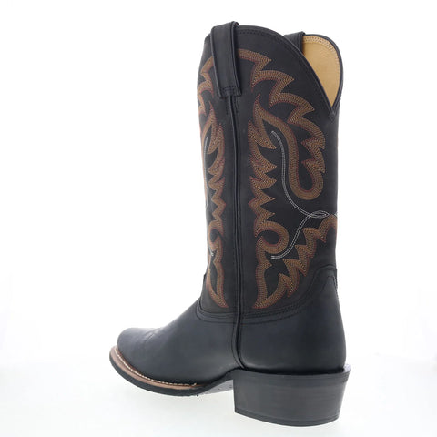 Justin Boots Cowboy Town 13" Goat Leather Mens Black Cowboy Western Boots