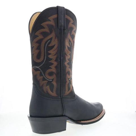 Justin Boots Cowboy Town 13" Goat Leather Mens Black Cowboy Western Boots