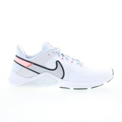 Nike Legend Essential 2 Womens White Canvas Athletic Cross Training Shoes