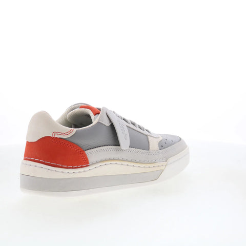 Clarks Craft Court Lace 26170937 Mens Gray Leather Lifestyle Sneakers Shoes