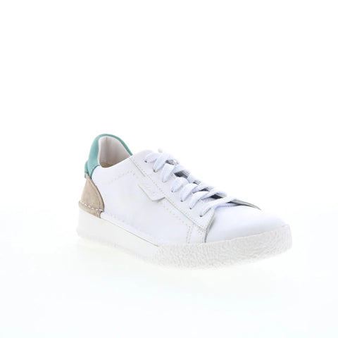 Clarks Craft Cup Lace 26164240 Womens White Leather Lifestyle Sneakers Shoes