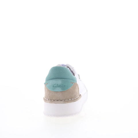 Clarks Craft Cup Lace 26164240 Womens White Leather Lifestyle Sneakers Shoes