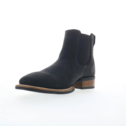 Justin Boots Crazy Buck 6" Square Toe Mens Black Wide Cowboy Western Boots