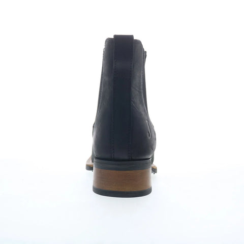 Justin Boots Crazy Buck 6" Square Toe Mens Black Wide Cowboy Western Boots
