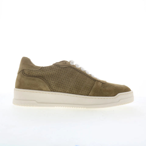 Aquatalia Cristo M109132 Mens Brown Suede Lace Up Lifestyle Sneakers Shoes