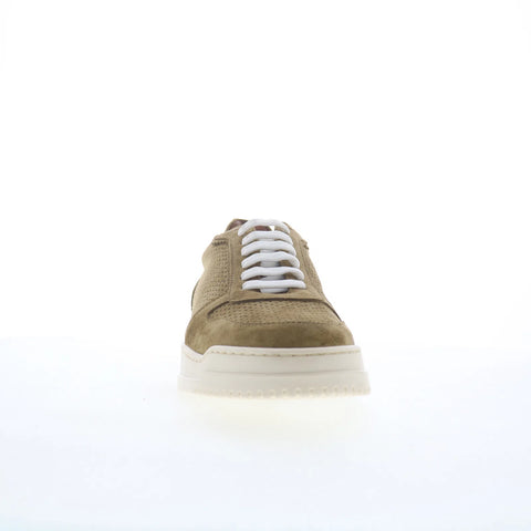 Aquatalia Cristo M109132 Mens Brown Suede Lace Up Lifestyle Sneakers Shoes