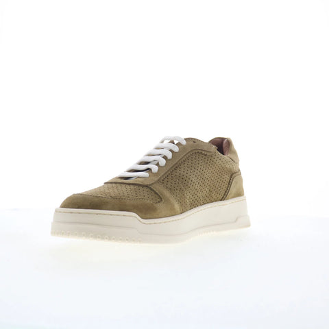 Aquatalia Cristo M109132 Mens Brown Suede Lace Up Lifestyle Sneakers Shoes