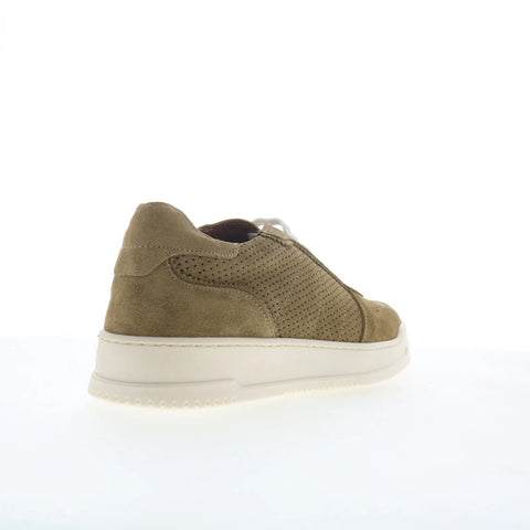 Aquatalia Cristo M109132 Mens Brown Suede Lace Up Lifestyle Sneakers Shoes