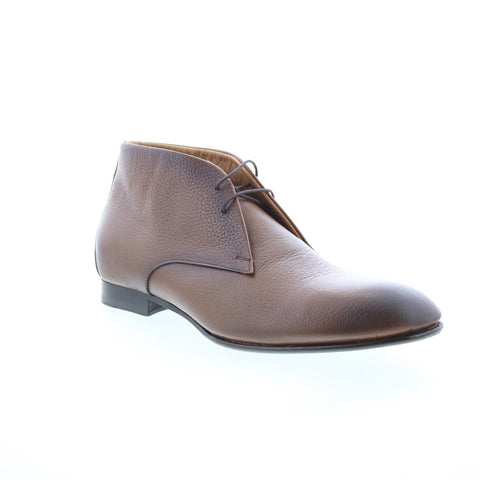 Pastori by Di Bianco Crix Mens Brown Leather Lace Up Chukkas Boots