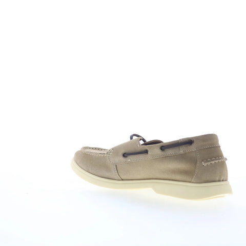 Steve Madden Crosbe Mens Beige Suede Loafers & Slip Ons Boat Shoes Shoes