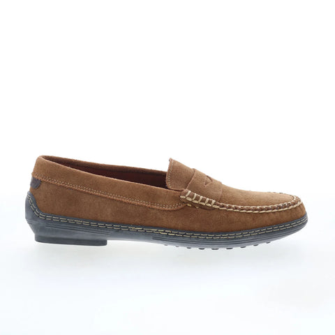 T.B. Phelps Cruiser Mens Brown Suede Slip On Loafers & Slip Ons Penny Shoes