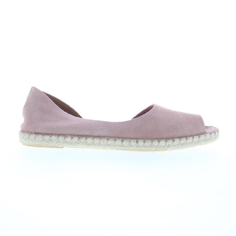 Miz Mooz Cruze Womens Pink Suede Slip On Espadrille Flats Shoes