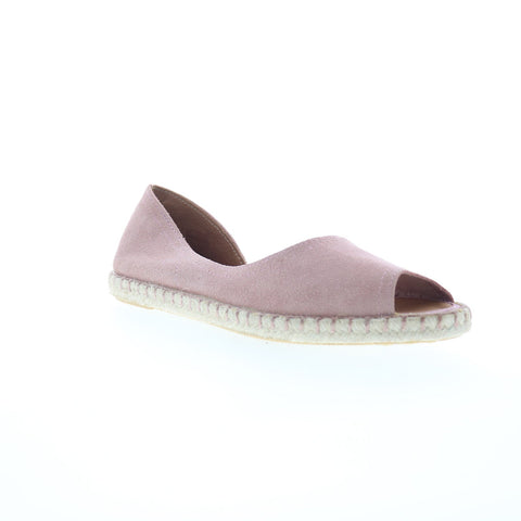Miz Mooz Cruze Womens Pink Suede Slip On Espadrille Flats Shoes