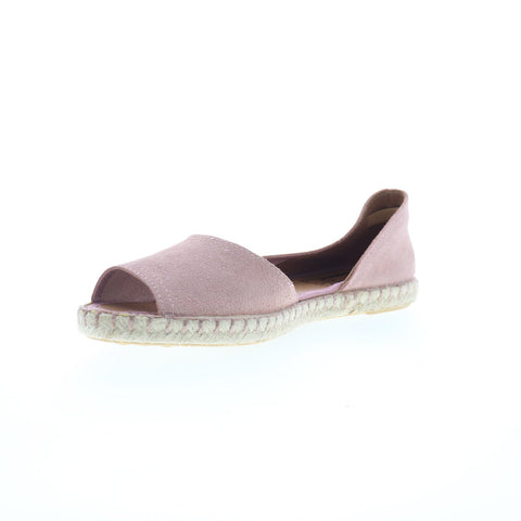 Miz Mooz Cruze Womens Pink Suede Slip On Espadrille Flats Shoes