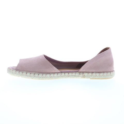 Miz Mooz Cruze Womens Pink Suede Slip On Espadrille Flats Shoes