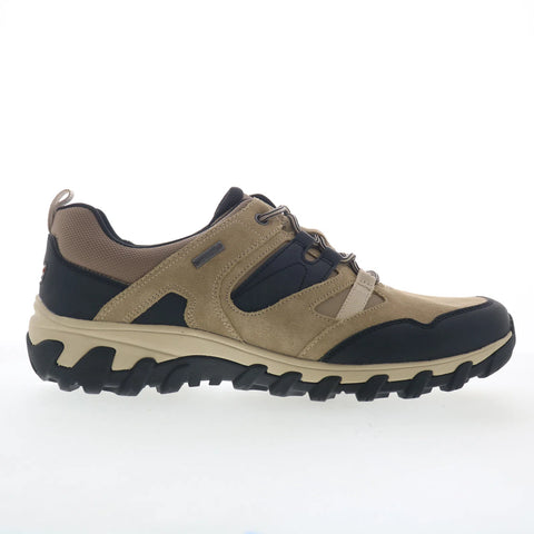 Rockport CSP Low Tie Mens Beige Suede Lace Up Lifestyle Sneakers Shoes