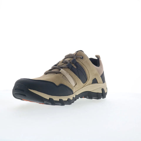 Rockport CSP Low Tie Mens Beige Suede Lace Up Lifestyle Sneakers Shoes