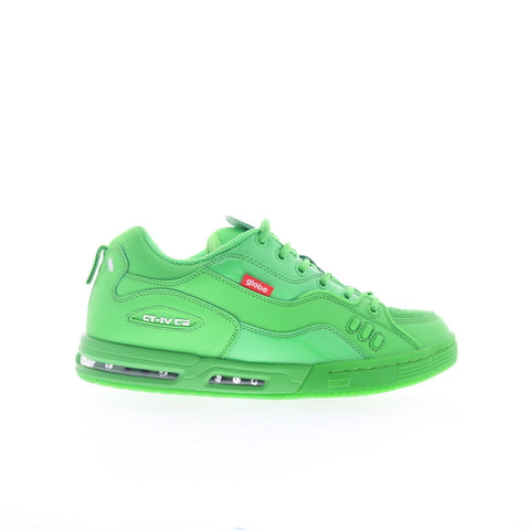 Globe CT-4 GBCT4 Mens Green Leather Lace Up Skate Inspired Sneakers Shoes