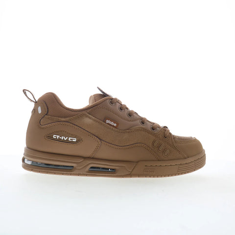 Globe CT-4 GBCT4 Mens Brown Leather Lace Up Skate Inspired Sneakers Shoes