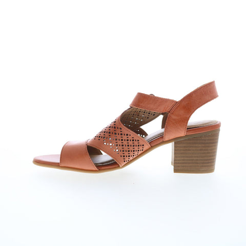 Comfortiva Amber CT0000303 Womens Orange Leather Heeled Sandals Shoes