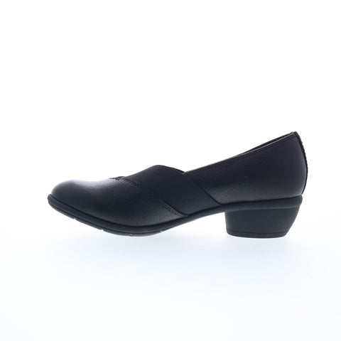 Comfortiva Quinton CT0016301 Womens Black Wide Leather Pumps Heels Shoes