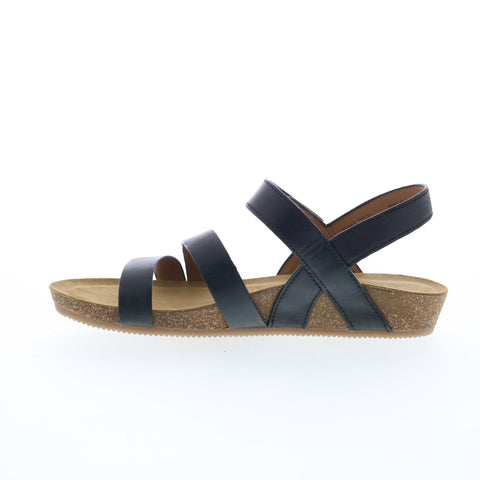 Comfortiva Gardena CT0021101 Womens Black Leather Strap Strap Sandals Shoes