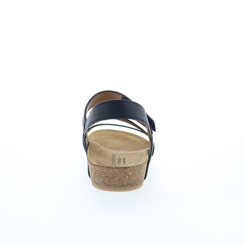 Comfortiva Gardena CT0021101 Womens Black Leather Strap Strap Sandals Shoes