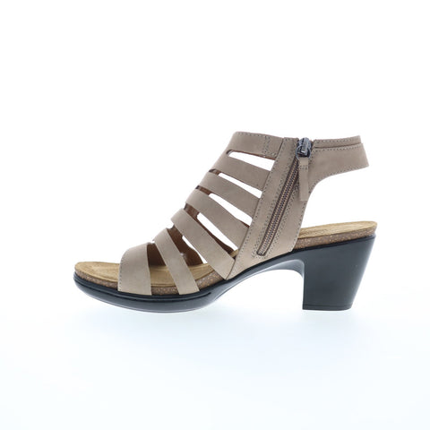 Comfortiva Viona CT0021538 Womens Gray Nubuck Zipper Heeled sandals Shoes