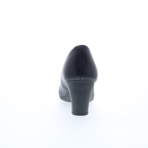 Comfortiva Noxi CT0024501 Womens Black Leather Slip On Pumps Heels Shoes