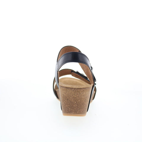 Comfortiva Erlina CT00495 Womens Black Leather Wedges Sandals Shoes