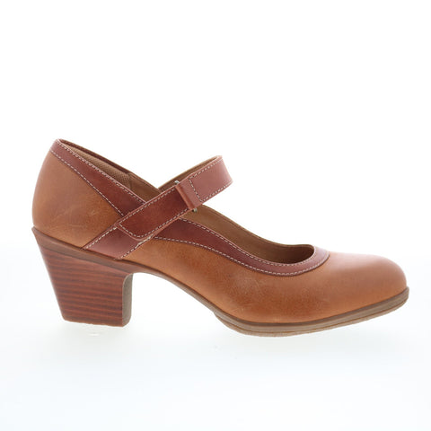 Comfortiva Barnes CT00531 Womens Brown Leather Strap Pumps Heels Shoes