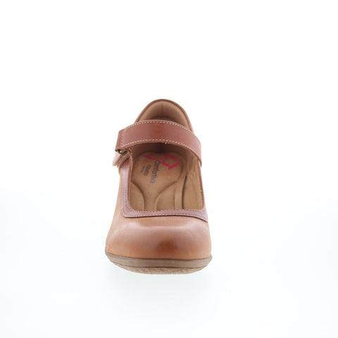 Comfortiva Barnes CT00531 Womens Brown Leather Strap Pumps Heels Shoes