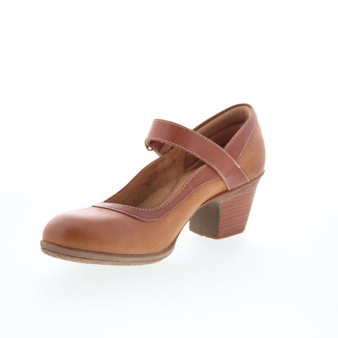 Comfortiva Barnes CT00531 Womens Brown Leather Strap Pumps Heels Shoes