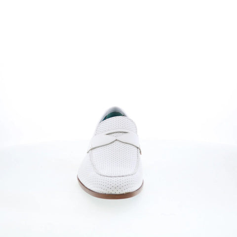 Mezlan Cueva Perforated 21539 Mens White Loafers & Slip Ons Penny Shoes