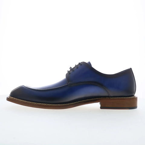 Mezlan Cupula Patina Leather 21846 Mens Blue Oxfords & Lace Ups Casual Shoes