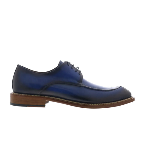 Mezlan Cupula Patina Leather 21846 Mens Blue Oxfords & Lace Ups Casual Shoes