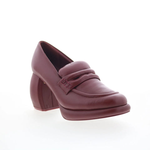 Clarks Martine Rose Loafer 26178345 Womens Red Leather Pumps Heels Shoes