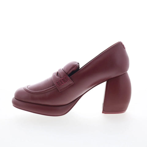 Clarks Martine Rose Loafer 26178345 Womens Red Leather Pumps Heels Shoes