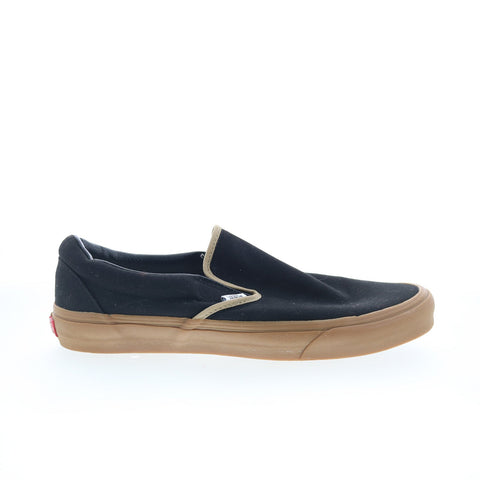 Vans Wide Classic Slip On Mens Black Wide Canvas Lifestyle Sneakers Shoes