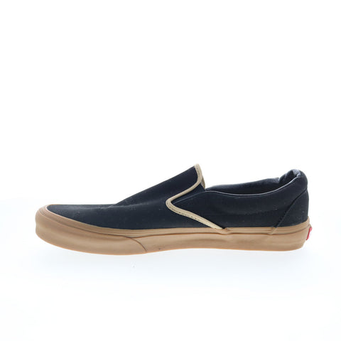 Vans Wide Classic Slip On Mens Black Wide Canvas Lifestyle Sneakers Shoes