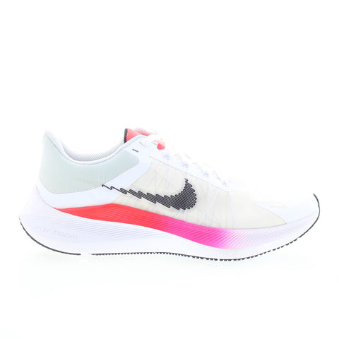 Nike Zoom Winflo 8 CW3421-100 Womens White Canvas Athletic Running Shoes