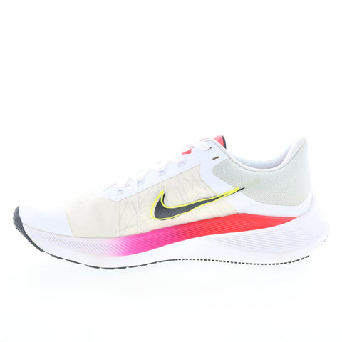 Nike Zoom Winflo 8 CW3421-100 Womens White Canvas Athletic Running Shoes