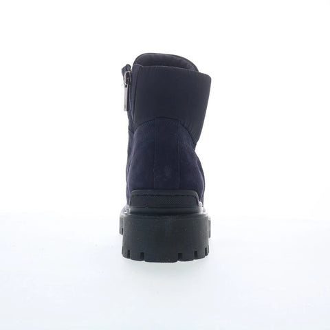 Aquatalia Cynthia L533973 Womens Blue Suede Lace Up Casual Dress Boots