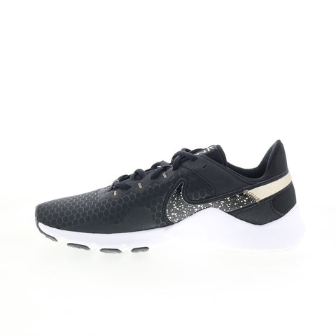 Nike Legend Essential 2 Womens Black Canvas Athletic Cross Training Shoes